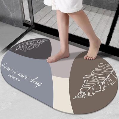 Tapis de sol pour toilettes, tapis de sol de salle de bain en terre de diatomée, tapis de sol absorbants antidérapants, tapis de sol résistants à l'usure