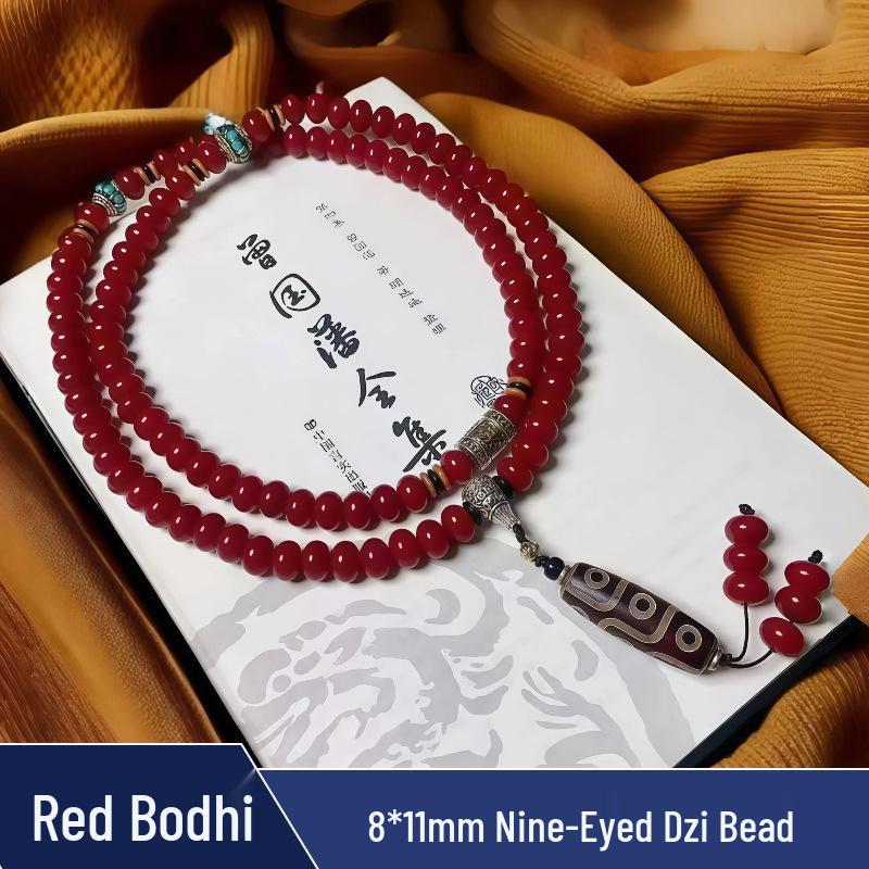 Retro Ethnic Bracelet & Prayer Beads: 108 Bodhi Beads with Scented Sachet Necklace for Women & Men
