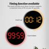 LED Multi-Function RGB Wall Light with Clock Date and Temperature Display Auto DST Timer Alarm Remote Control RGB LED Wall Clock