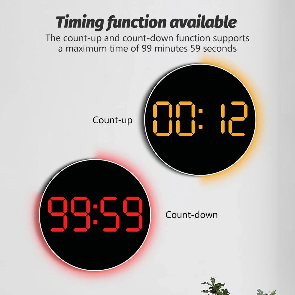 LED Multi-Function RGB Wall Light with Clock Date and Temperature Display Auto DST Timer Alarm Remote Control RGB LED Wall Clock