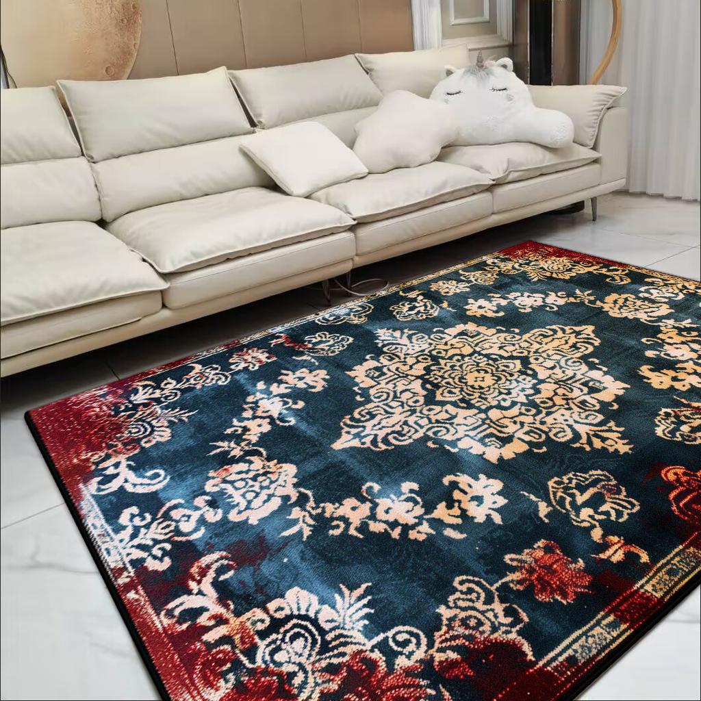 Gorgeous European Carpet Living Room Retro Large Area Decoration Sofa Area Rugs for Bedroom Cloakroom Non-slip Floor Mats
