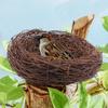 10-15Cm Easter Artificial Bird Nest Easter Eggs Natural Rattan Nest Eggs Storage Easter Decoration Kids DIY Craft Supplies