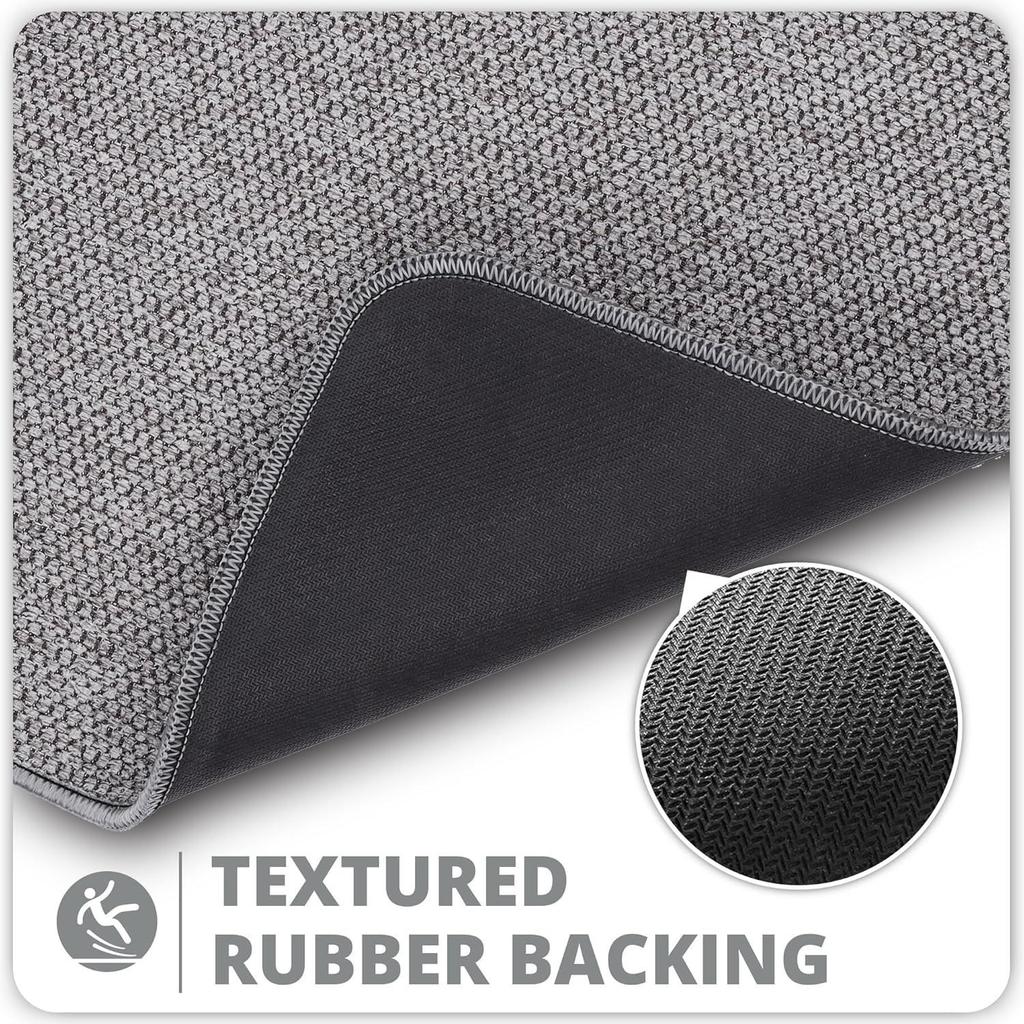 Weaving Jacquard Bathroom Mat Anti Slip Rubber Bottom Absorbent Pad Easy To Clean Anti Slip and Dirt Resistant Toilet Cushion Home Bathroom Set