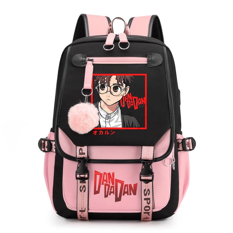 The New Dandadan Bold Party Surrounding Printing Trend Junior High School Students Large-capacity Leisure Schoolbag