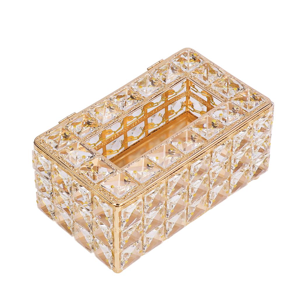 Tissue Box Holder Multifunctional Fashionable Design Exquisite Sturdy Durable Tissue HolderGold