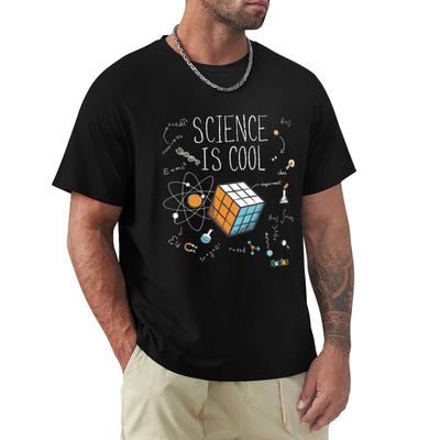 Rubiks Science Is Cool T-Shirt Übergrößen koreanische Mode Oversizeds Zoll Herrenbekleidung