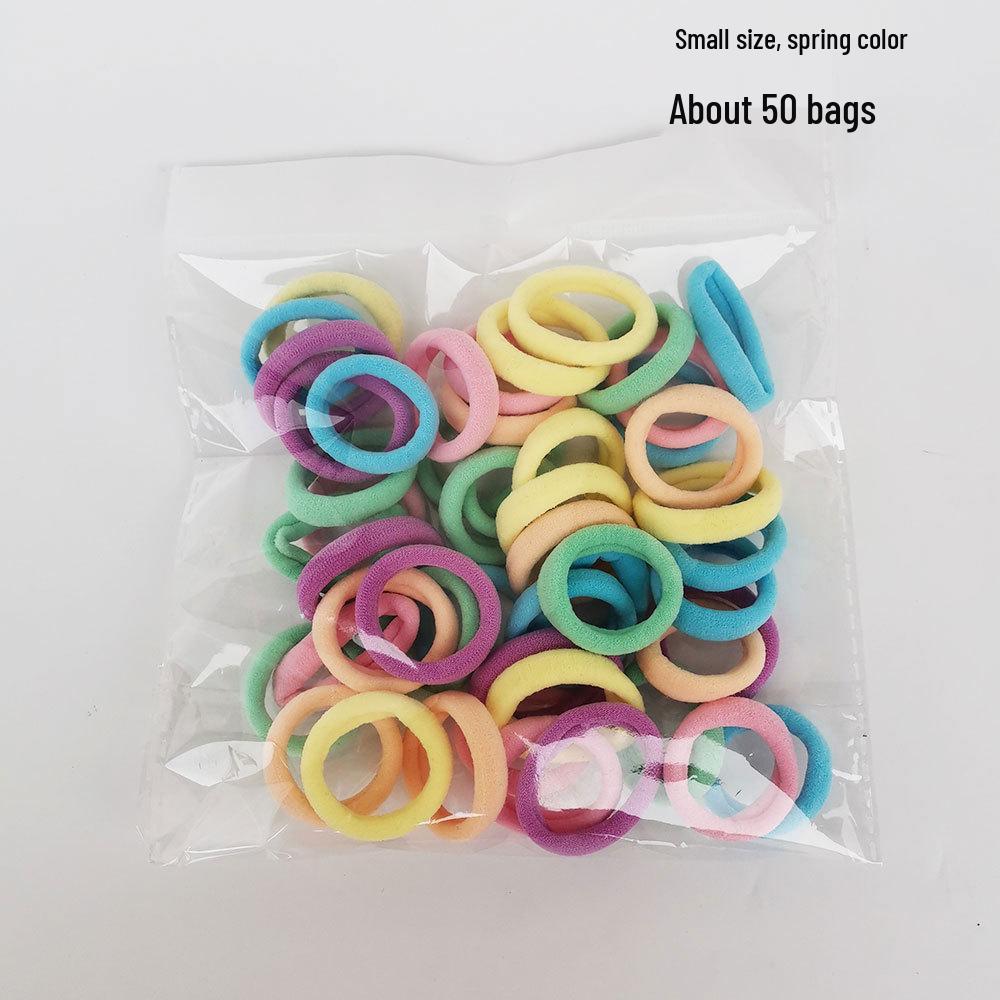 

50 Pc Baby Hair Ties & Seamless Headbands - Gentle, 2.5cm Rubber Bands