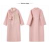 Damen Winter Bestickter Wollmantel & Colorblock-Weste Set