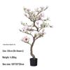 Large Faux Magnolia Tree Indoor Decor | Floor Standing Fake Green Plant Ornament for Living Room