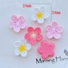 10Pcs New Cute Mini Cartoon Peach Blossom Flat Back Resin Cabochons Scrapbooking DIY Jewelry Craft Decoration Accessories