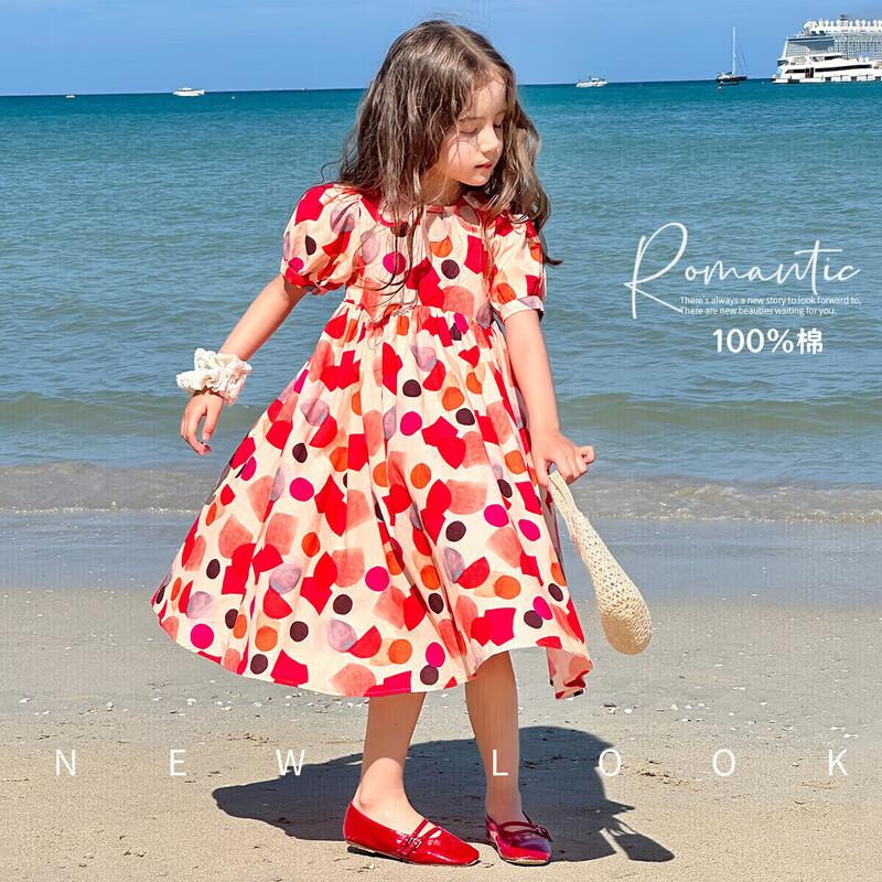 

Туту Платье-Принцесса для Девочек Маленький Слон Цветочное с Коротким Рукавом 140cm