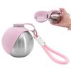 Portable Dog Water Bottle 285ml Stainless Steel Pet Drinking Bowl with Lanyard Leak-Proof 2-in-1 Water Dispenser Walking Travel