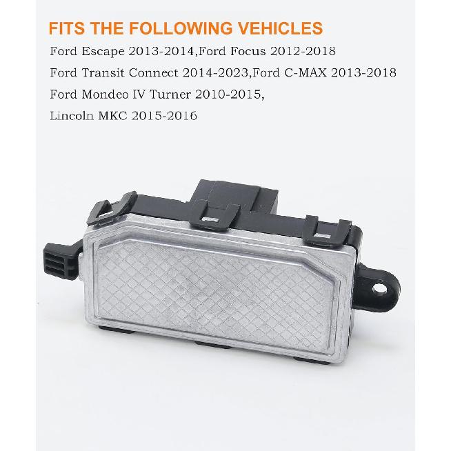Blower Motor Resistor Control Module Compatible with 2013-2014 Ford Escape,2012-2018 Focus,2014-2018 Transit Connect,2015-2016 Lincoln MKC Replaces