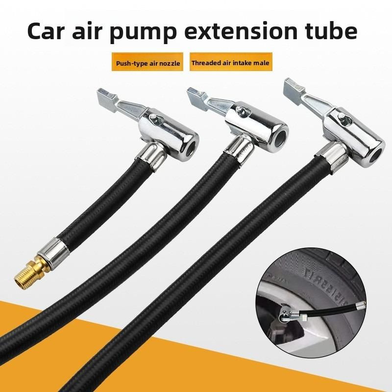 For STONEGO Car Tire Inflator Hose Inflatable Air Pump Extension Tube Adapter Twist Tyre Connection Locking Air Chuck