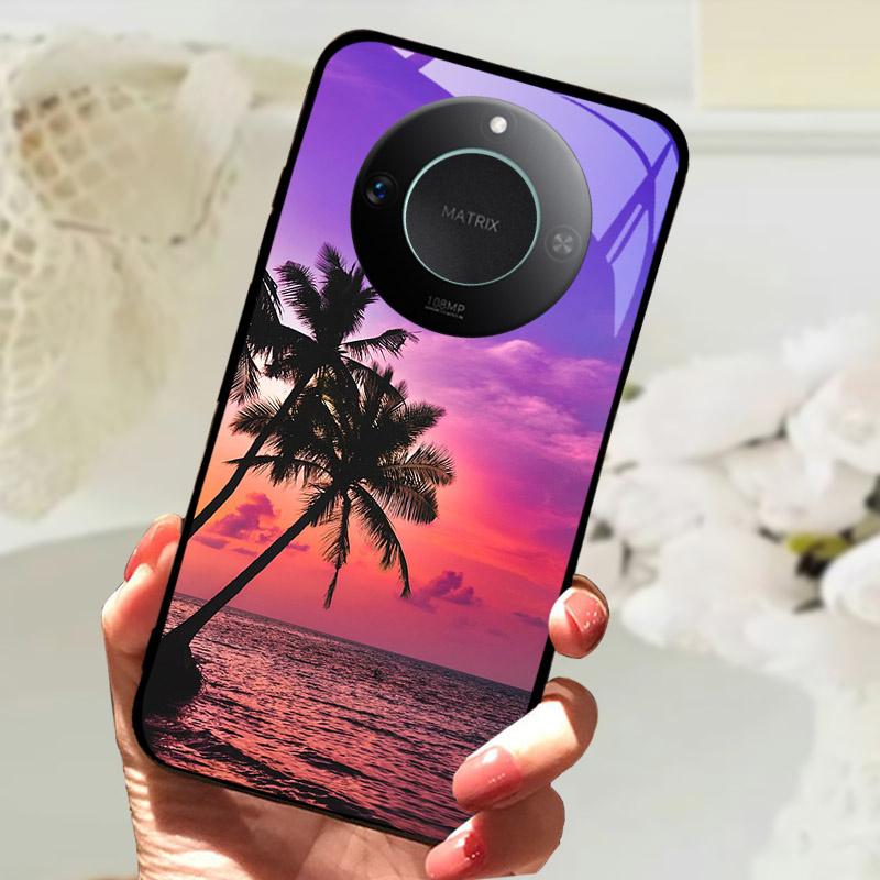 For Honor X9C Smart Case Cover Fashion Luxury Cool Animals Painted Fundas For Honor X9C Smart Tempered Glass Phone Back Shell