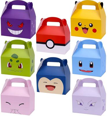 Pokemon Feestartikelen Verjaardagsfeest Decoraties Pikachu Papieren Cadeautassen met Handvat Snoepdoos Babyshower Voor Kinderen Benodigdheden Cadeaus