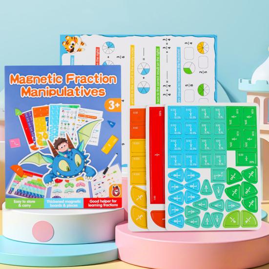 45659 Sets Magnetic Fraction Tiles Circles Percentage Decimal Fraction Learning Math Manipulatives Elementary Students Teaching Aid Fraction Puzzle