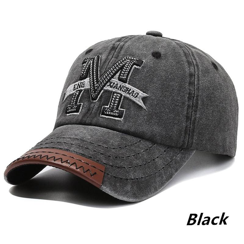 

Distressed Washed Cotton Fishing Hat Letter Embroidery Printed An-Ti Uv Golf Baseball Cap Outdoor Sports Hiking Running Sunhat