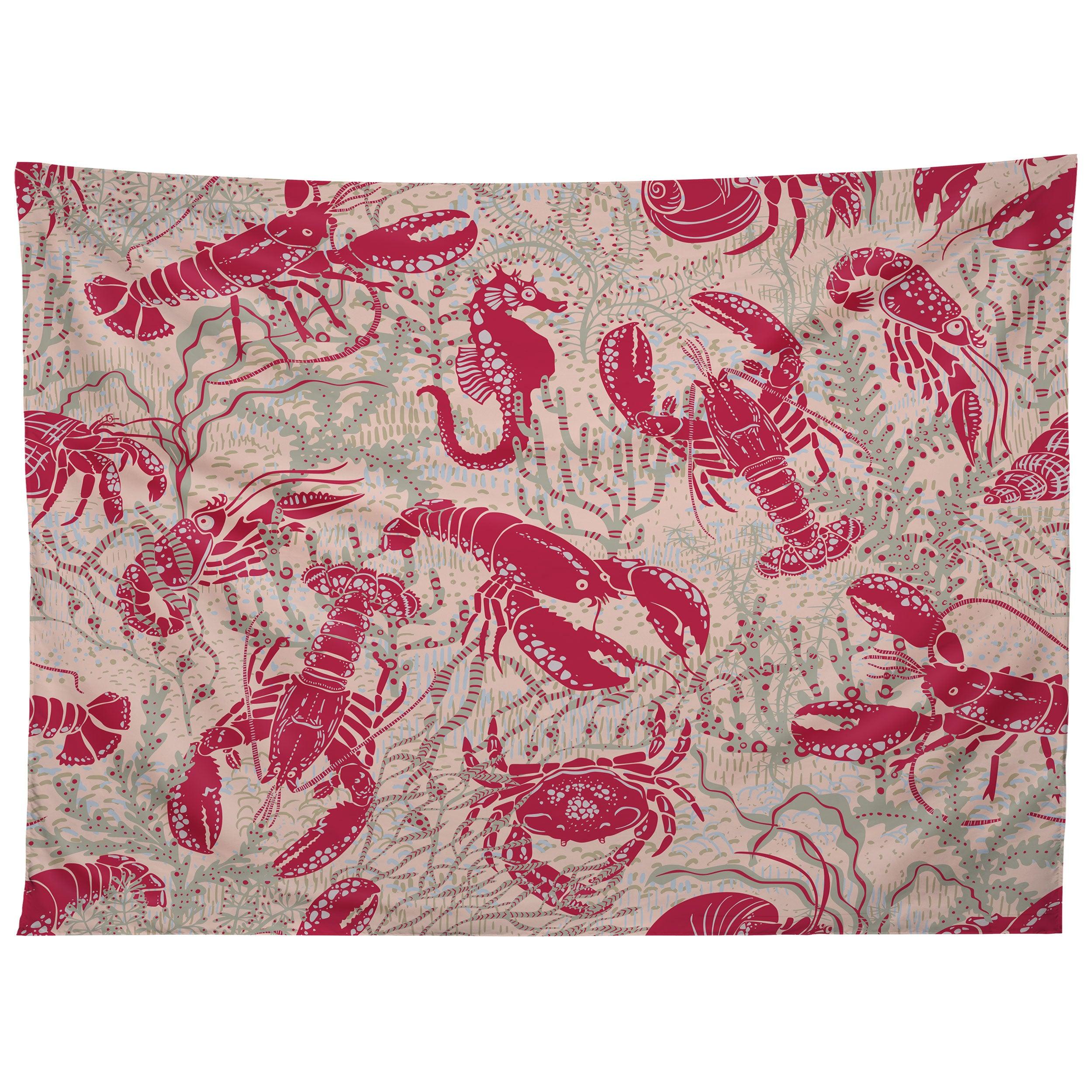RED LOBSTER VIVA MAGENTA tapestry 75x100