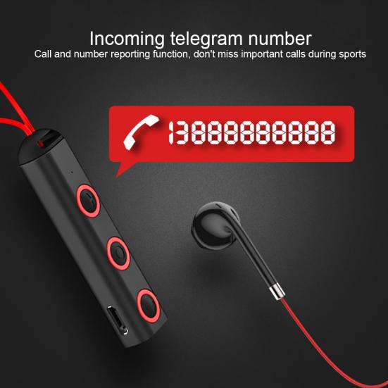 Magnetic Wireless Bluetooth-compatible Stereo Earphone Handsfree Neckband Headset with Mic