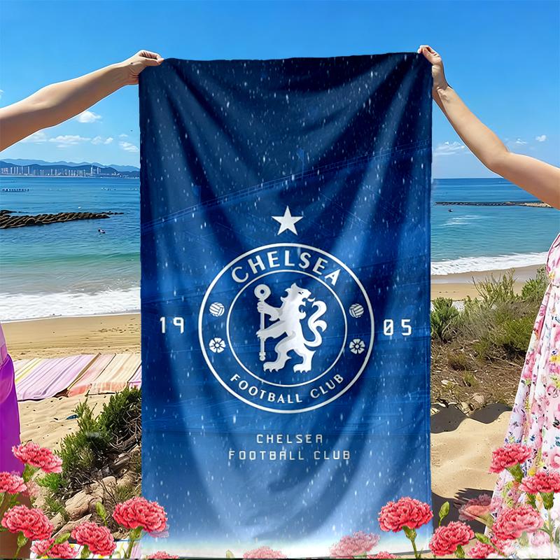Chelsea F.C Print Beach Towel, Versatile Lightweight Absorbent Beach Towel for Pool Surf Yoga Bathroom, Perfect Birthday Holiday Gift