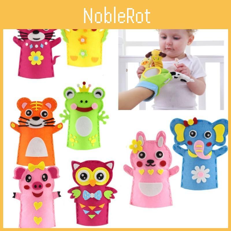 Children's Diy Craft Kit Non-woven Fabric Cartoon Animal Hand Puppets Kindergarten Handicraft Toy Set Characters)