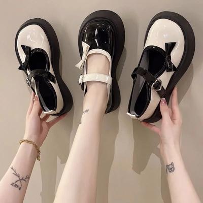 Móda 2024 Nové Dámské Boty Móda Retro Silná podešev Boty Mary Jane Kulatá špička univerzální mašlička ležérní boty pro ženy Zapatos De Mujer
