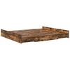 Storage Bed Frame Smoked Oak 200 x 200 cm
