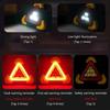 Collapsible Emergency Light Up Triangular Signal Hazard Indicator For Vehicle Safety In Night And Bad Weather Conditions