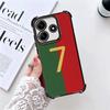 FootBall Number 7 10 19 Plating Phone Case For Xiaomi Redmi Note 14 15 Pro Plus 13 12 11 11S 11T 10 9S 9 5G Anti-Fall Airabag Co