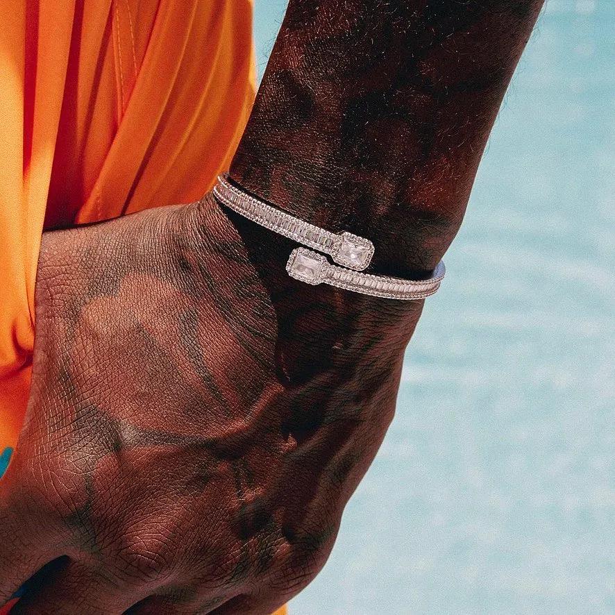 Zircon Gold & Silver Hip Hop Bracelet - Unisex European & American Trend