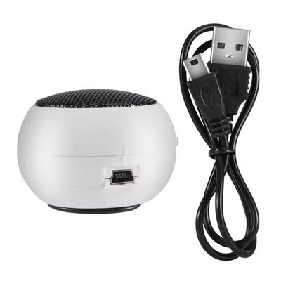 Mini Portable Travel 3.5mm Loud Speaker Builtin Battery for Mobile Phone MP3 PC White