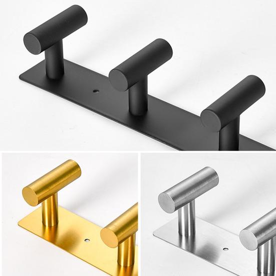 Self-Adhesive Storage Hook Towel Hanger Strong Load-bearing Anti-Rust Simple Installation