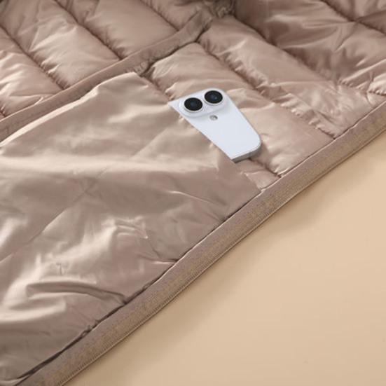 Puffer Vest for Women Slim Fit Lightweight Quilted Sleeveless Jacket Zip Up Stand Collar Padded Down Coat Winter Warm Outerwear