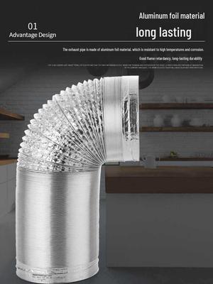 Flexibel ventilationsslang av aluminiumfolie för badkar och köksfläktsavgas