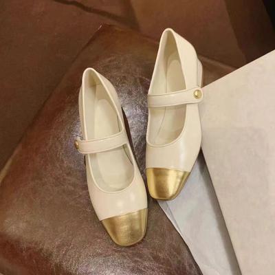 Grape Mother Word with Round Head Color Matching Gentle Mary Jane Single Shoes Fairy Light Mouth Flat Shoes Woman