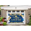 Congrats Class of 2025 Banner Blue Gold Graduation Decorations - Large 2025 Graduation Photo Backdrop, Navy Blue Congratulations Banner Grad Party