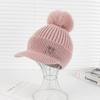 Winter New Duck Tongue Wool Hat Women's Thickened Warm Ear Protection Hairball Knitted Hat Cycling Cold Hat
