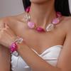 Acrylic Smudge Irregular Oval Beaded Necklace Personalized Item