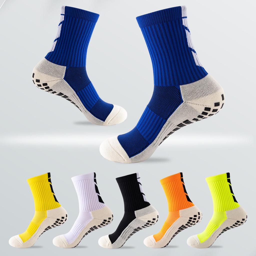 Men's Non-Slip Towel Bottom Football Socks, Thickened Mid-Calf, Wear-Resistant Sports Socks
