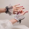 Nail Photo Lace Fake Sleeves Bow Equipment Mesh Wrist Bride Decorative False Cuff Tulle Item Nail Art Accessories Photography