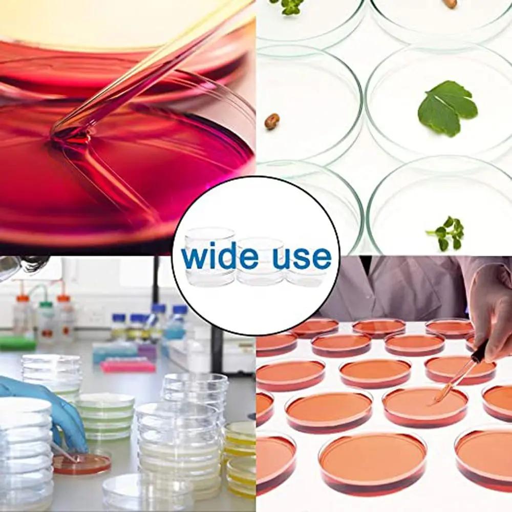 5Pcs Plastic Petri Dishes 35-90MM Cell Culture Dish High Temp Resistant