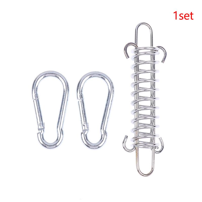 

1/4/5Sets Camping Tent Wind Rope Spring Buckle Tent Tensioner Outdoor Deck Pegs With Carabiner Clips Awning Tightener Fixed Hook