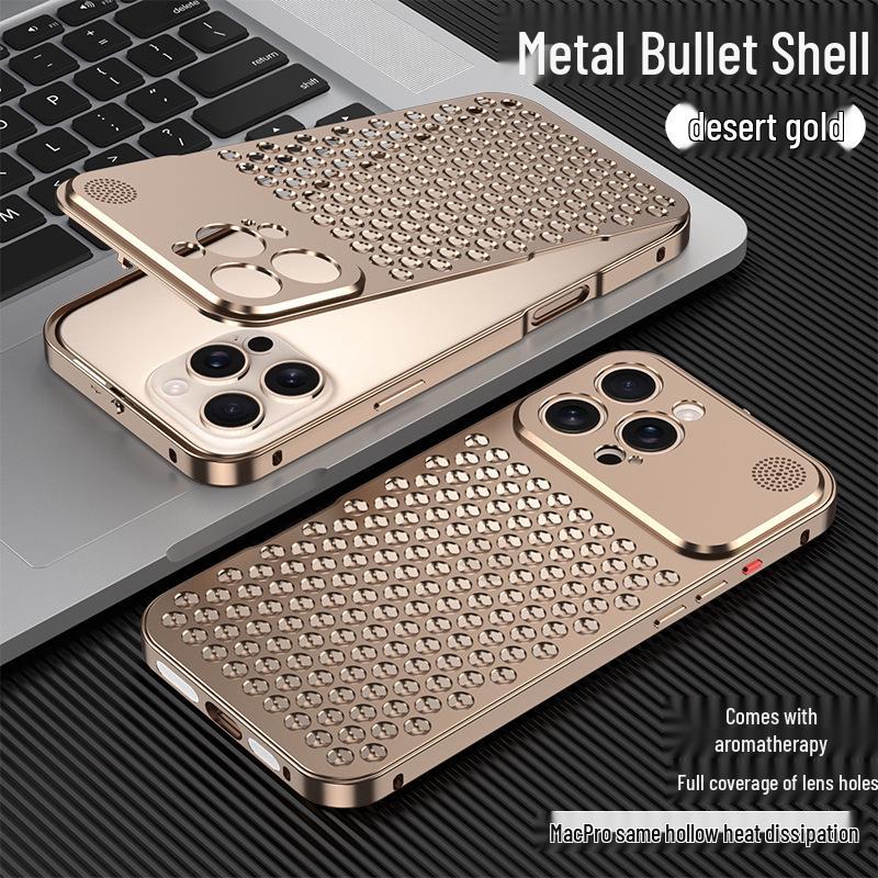 Cross-border Compatible Aroma Cooling Aluminum iPhone Case for 14/15/16/17 Pro Max