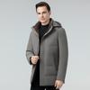 Men's 2025 Winter Business Casual Down Jacket - Hooded, Cold-Proof, Warm White Duck Down for Middle-Aged Men