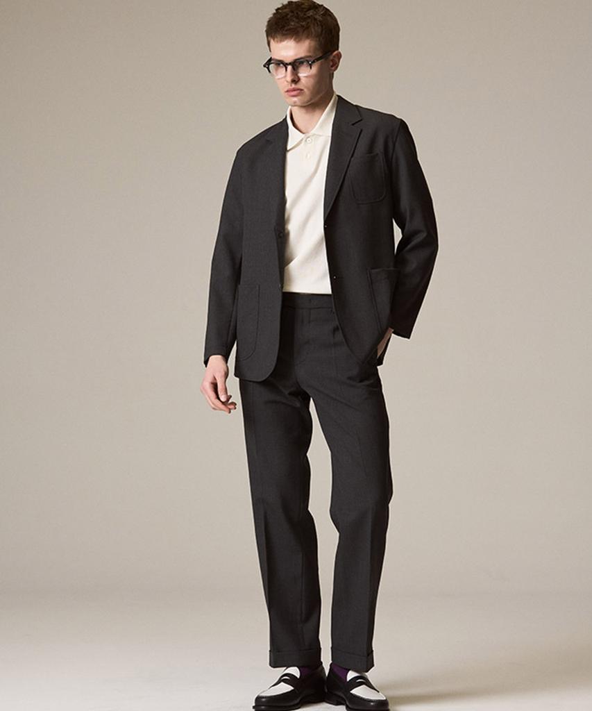 Laijeuaenbillou W265 Woolithic Everyday Classic Standard Slacks Dark Grey