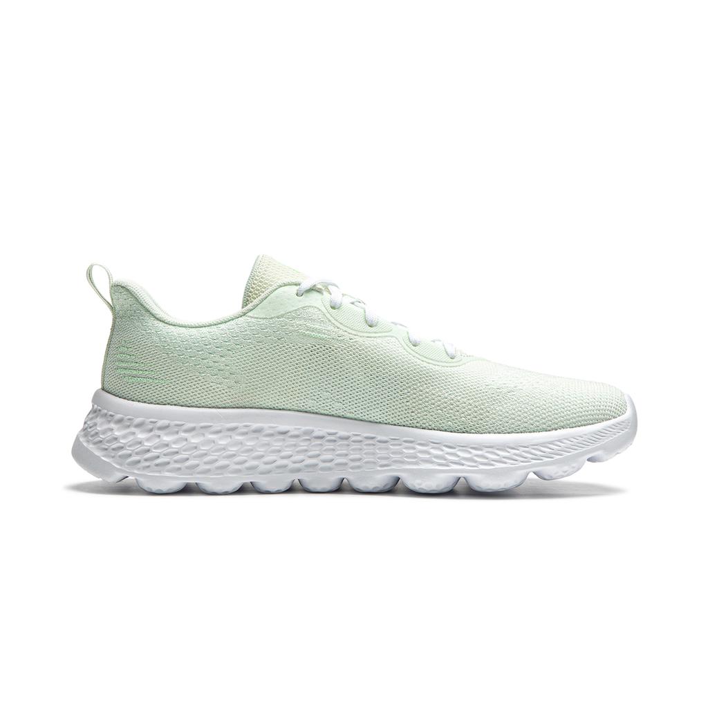 Li Ning Cloud Motion Soft Rebound Shock Absorption Durable Breathable Low Top Running Shoes Women Sneaker White Green ARSU024-3
