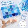 Bead Storage Box with Loose Beads for DIY Bracelet Making and Jewelry Supplies