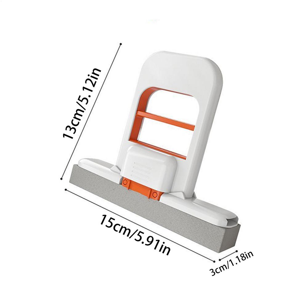 

foldable Mini mop for wiping the table handheld cotton-absorbing bathroom, kitchen, housework with 3 Replacement Sponge Heads оранжевый