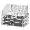 Transparenter Make-up Kosmetik Organizer Schmuck Aufbewahrungsbox Mehrschichtiger Koffer mit Schubladen